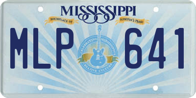 MS license plate MLP641