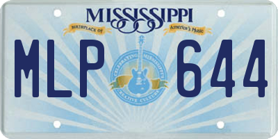 MS license plate MLP644