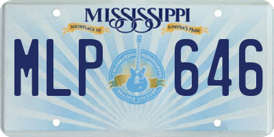 MS license plate MLP646
