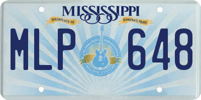 MS license plate MLP648