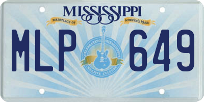 MS license plate MLP649