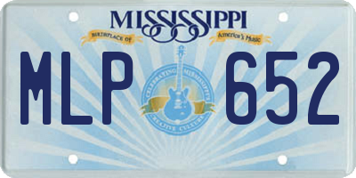 MS license plate MLP652