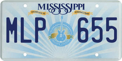 MS license plate MLP655