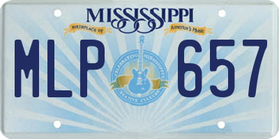 MS license plate MLP657