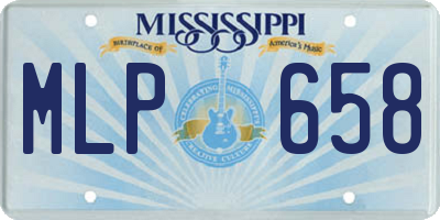 MS license plate MLP658