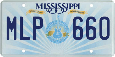 MS license plate MLP660