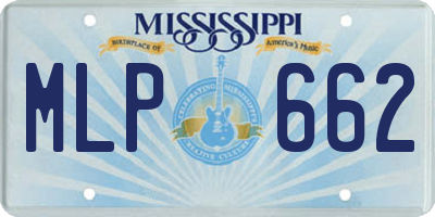 MS license plate MLP662
