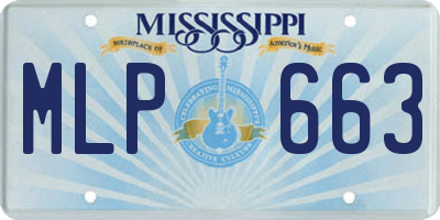 MS license plate MLP663