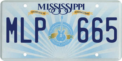 MS license plate MLP665