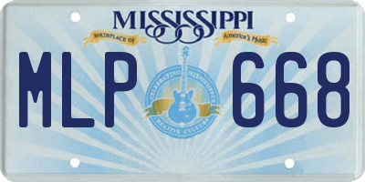 MS license plate MLP668