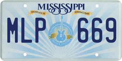 MS license plate MLP669