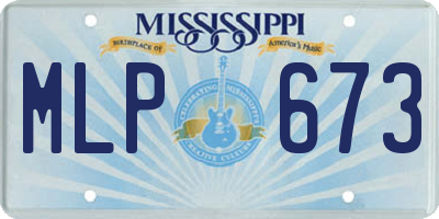 MS license plate MLP673
