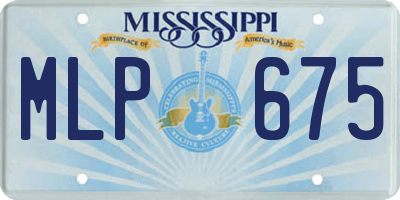 MS license plate MLP675