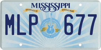 MS license plate MLP677