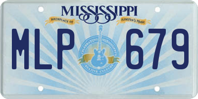 MS license plate MLP679