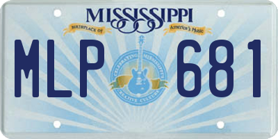 MS license plate MLP681
