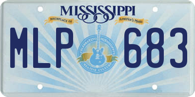 MS license plate MLP683