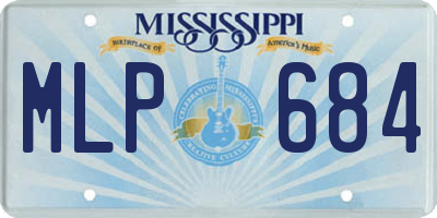 MS license plate MLP684