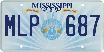 MS license plate MLP687