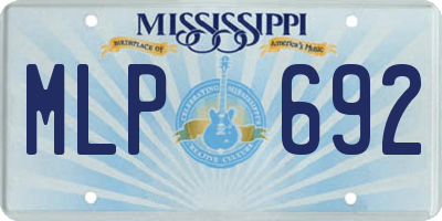 MS license plate MLP692