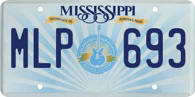 MS license plate MLP693