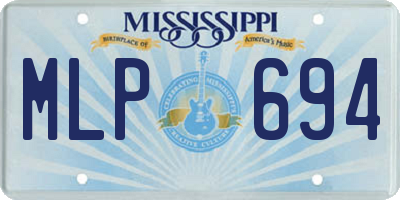 MS license plate MLP694