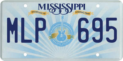 MS license plate MLP695