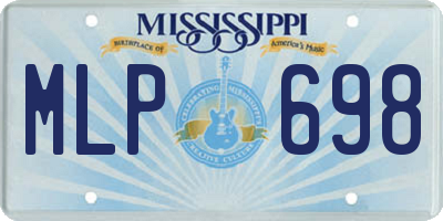 MS license plate MLP698