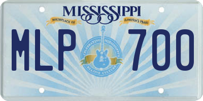 MS license plate MLP700