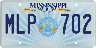 MS license plate MLP702
