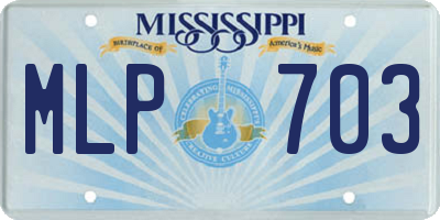 MS license plate MLP703