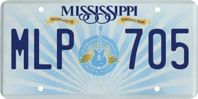 MS license plate MLP705