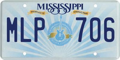 MS license plate MLP706