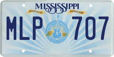 MS license plate MLP707