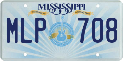 MS license plate MLP708
