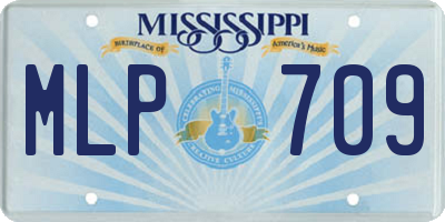 MS license plate MLP709