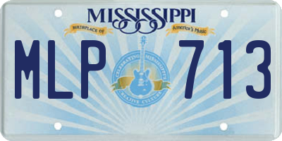MS license plate MLP713
