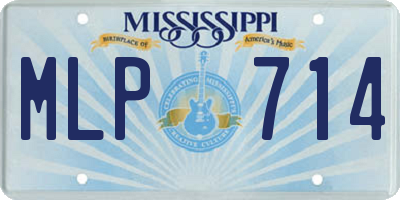 MS license plate MLP714