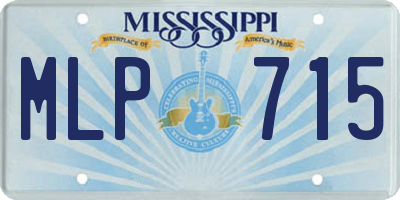 MS license plate MLP715