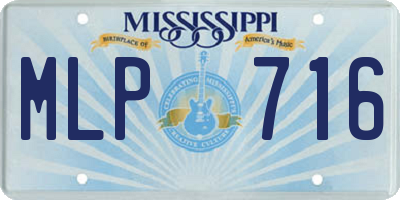 MS license plate MLP716