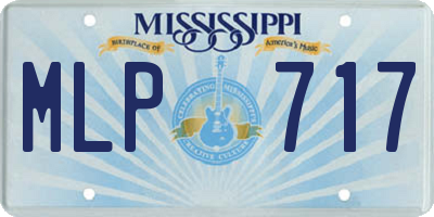 MS license plate MLP717