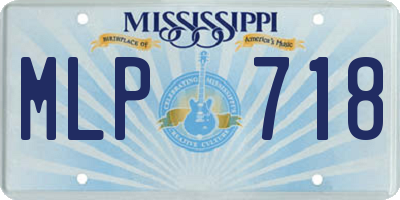 MS license plate MLP718