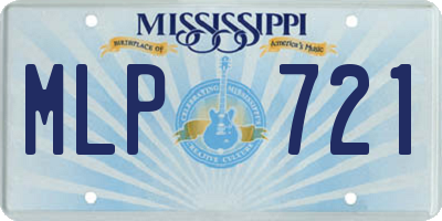 MS license plate MLP721