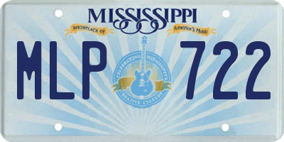MS license plate MLP722