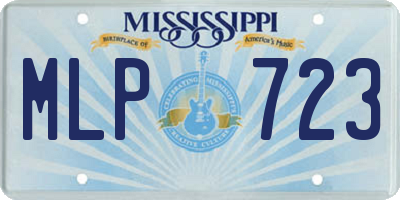 MS license plate MLP723