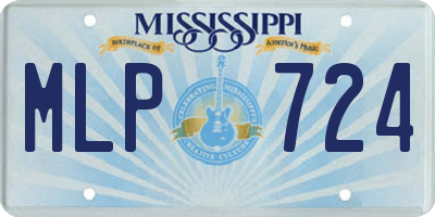 MS license plate MLP724