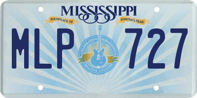 MS license plate MLP727