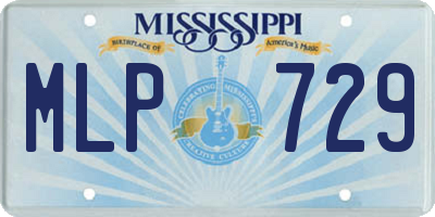 MS license plate MLP729