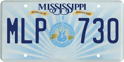 MS license plate MLP730