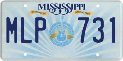 MS license plate MLP731